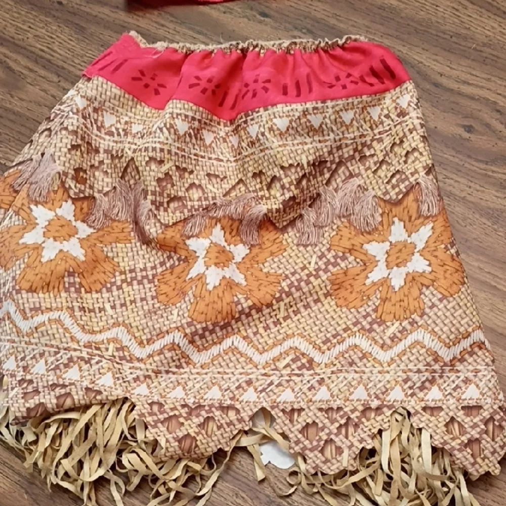 🌊Disney Moana Red and Orange Patterned Skirt Set